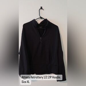 Athleta Retrottery 1/2 ZIP Hoodie. Size XL